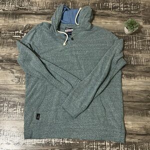 Johnnie-O Hooded Sweatshirt in Heathered Blue